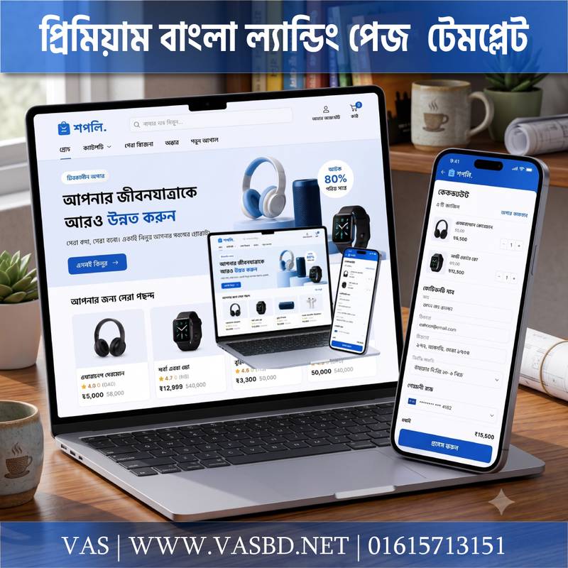 Bangla Landing Page Template Built with WordPress & Elementor